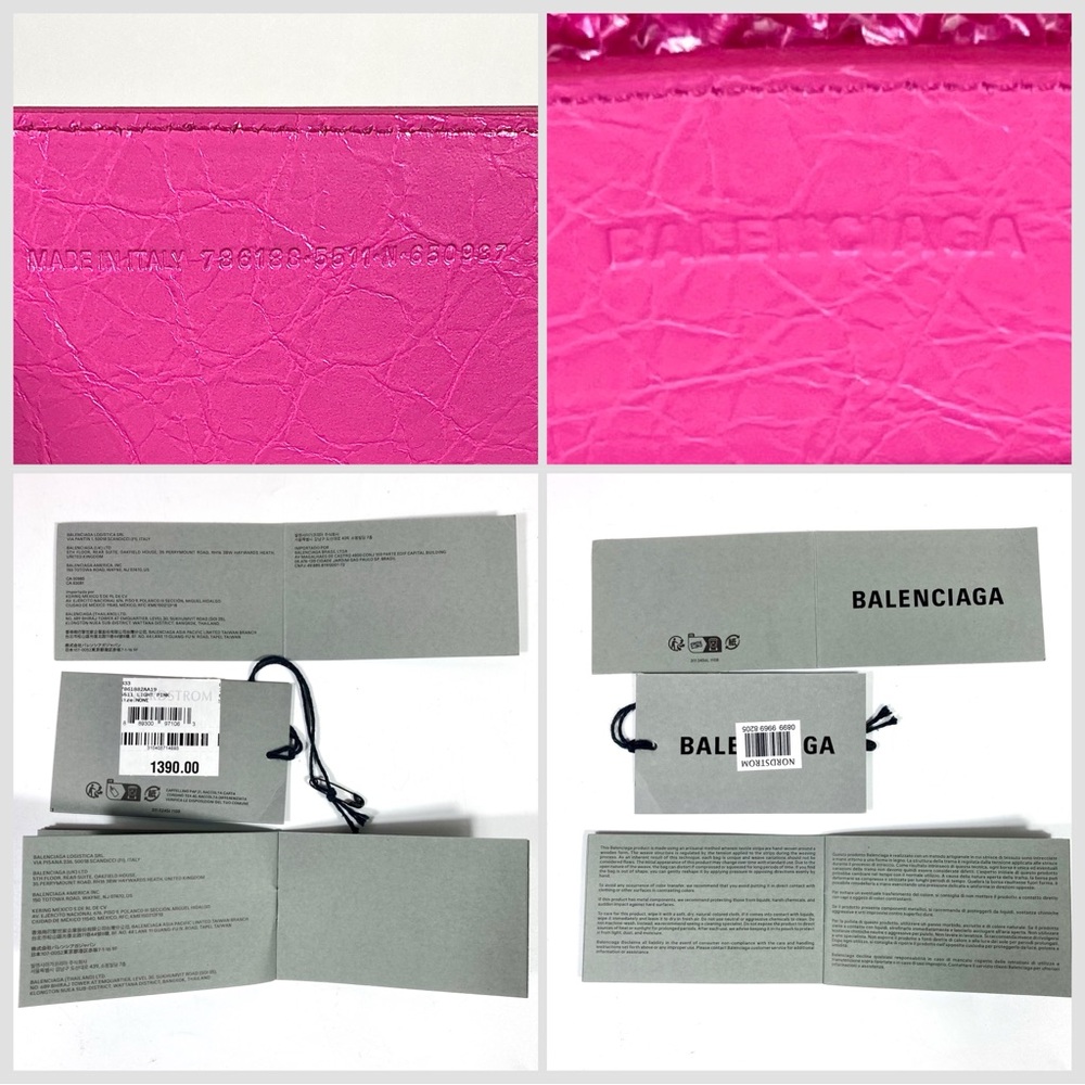 Balenciaga Small Le Cagole Nylon Raffia Tote Pink NWT Summer Resort Party - Picture 17 of 17